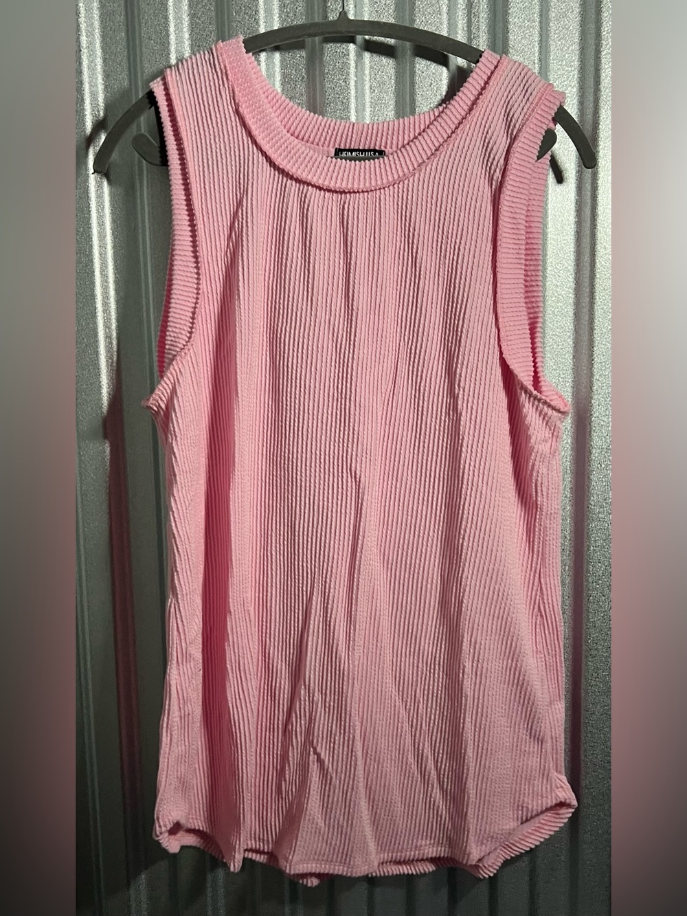 HEIMISH USA Pink Ribbed Sleeveless Tank NWOT. 3X